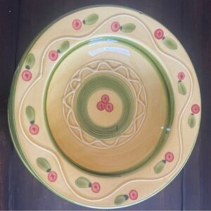 THE CELLER Decorative Yellow and Green Ceramic Plates-14 pieces